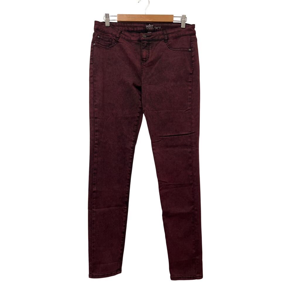 New York & Company Soho Legging Pants Jeans Burgundy Size 10
